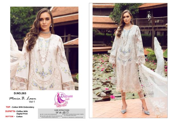 DINSAA SUIT 283 MARIA B LAWN VOL 1 SALWAR SUITS