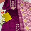 FANCY HAND WORK KURTI WITH DUPATTA PANT SET