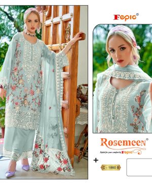 FEPIC C 1860 B ROSEMEEN PAKISTANI SUITS IN INDIA