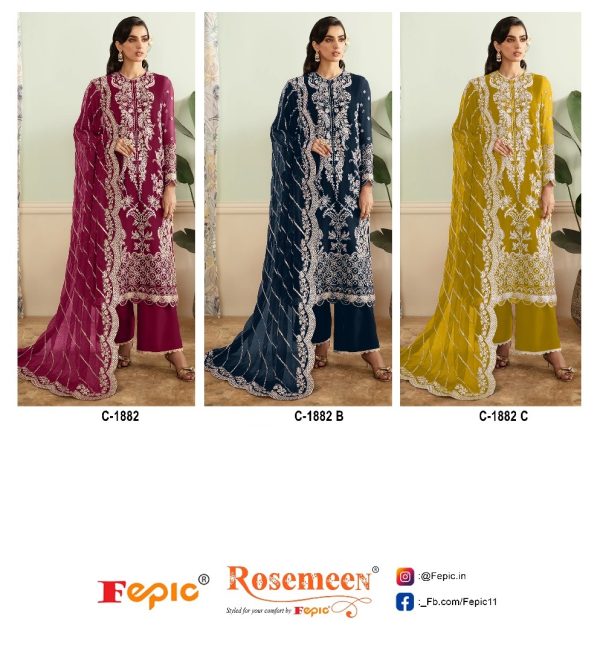 FEPIC C 1882 ROSEMEEN PAKISTANI SALWAR SUITS