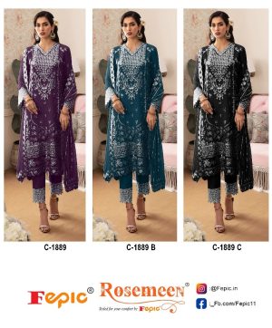 FEPIC C 1889 ROSEMEEN PAKISTANI SUITS IN INDIA