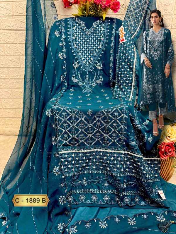 FEPIC C 1889 ROSEMEEN PAKISTANI SUITS IN INDIA