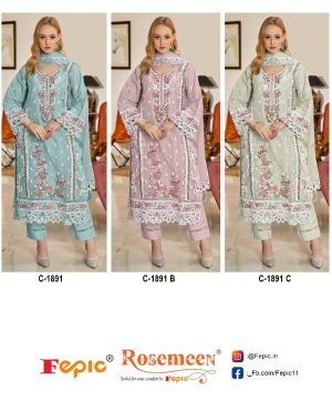 FEPIC C 1891 ROSEMEEN PAKISTANI SALWAR SUITS