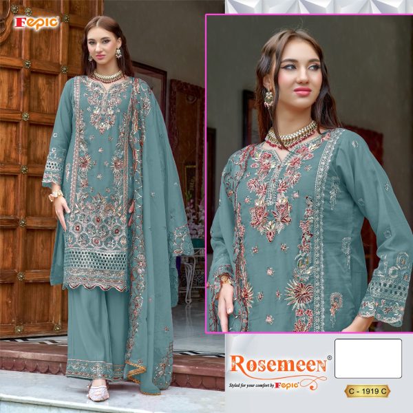 FEPIC C 1919 C ROSEMEEN PAKISTANI SALWAR SUITS