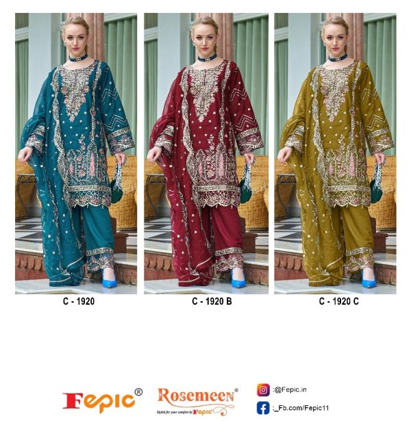 FEPIC C 1920 ROSEMEEN PAKISTANI SUITS IN INDIA