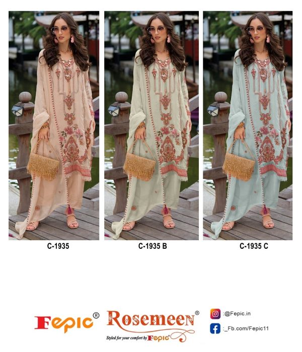 FEPIC C 1935 ROSEMEEN PAKISTANI SUITS IN INDIA