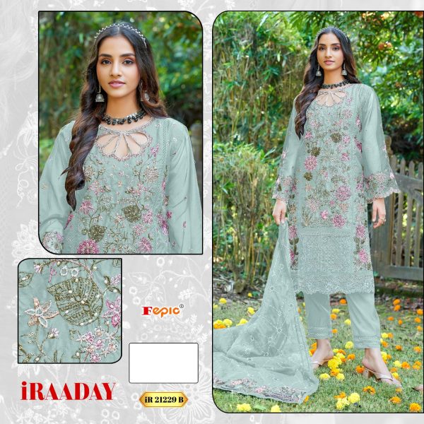 FEPIC IR 21229 B IRAADAY SALWAR SUITS WHOLESALE