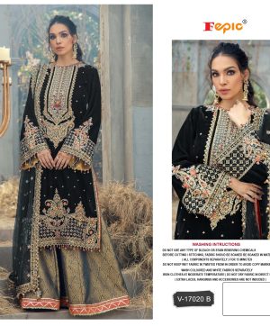 FEPIC V 17020 B ROSEMEEN VELVET PAKISTANI SUITS