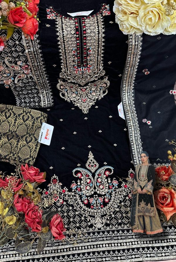 FEPIC V 17020 B ROSEMEEN VELVET PAKISTANI SUITS