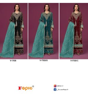 FEPIC V 17038 ROSEMEEN VELVET SALWAR SUITS