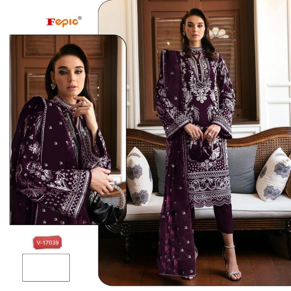 FEPIC V 17039 ROSEMEEN VELVET PAKISTANI SUITS