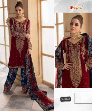 FEPIC V 17040 ROSEMEEN VELVET SUITS IN INDIA