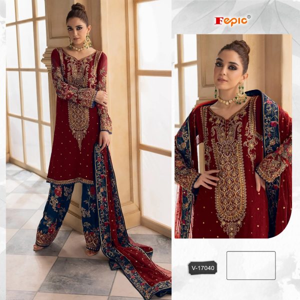 FEPIC V 17040 ROSEMEEN VELVET SUITS IN INDIA