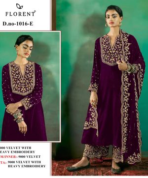 FLORENT 1016 E VELVET PAKISTANI SUITS IN INDIA