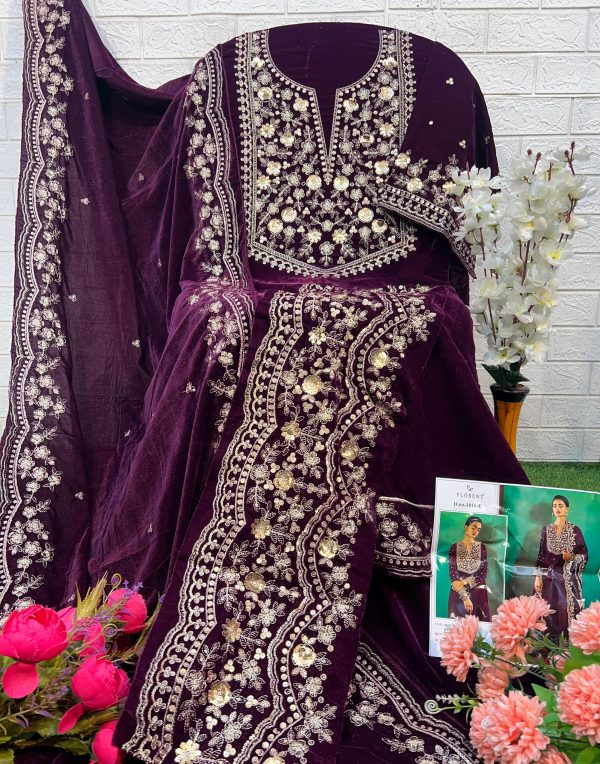 FLORENT 1016 E VELVET PAKISTANI SUITS IN INDIA