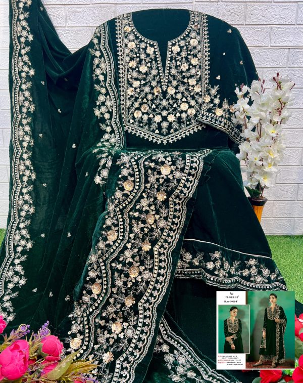 FLORENT 1016 F VELVET PAKISTANI SUITS IN INDIA