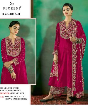 FLORENT 1016 H VELVET PAKISTANI SUITS IN INDIA