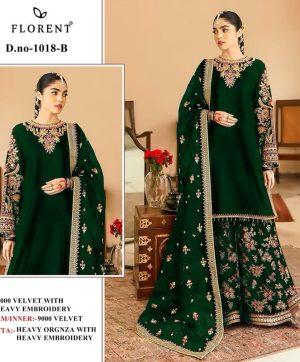 FLORENT 1018 B PAKISTANI VELVET SUITS WHOLESALE