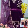 FLORENT 1018 C PAKISTANI VELVET SUITS WHOLESALE