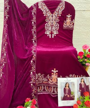 FLORENT 1024 B VELVET PAKISTANI SALWAR SUITS