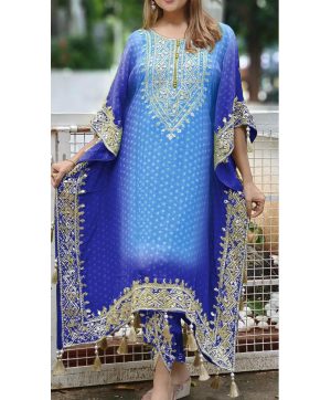 HK 1669 B DESIGNER KAFTAN SUITS WHOLESALE