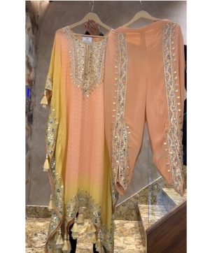 HK 1669 D DESIGNER KAFTAN SUITS WHOLESALE