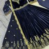 HK 1683 DESIGNER VELVET GOWN WHOLESALE