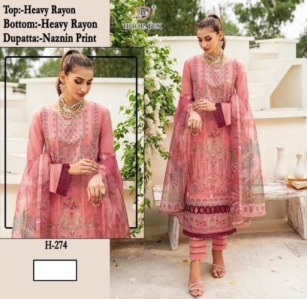 HOOR TEX H 274 PAKISTANI SUITS WHOLESALE