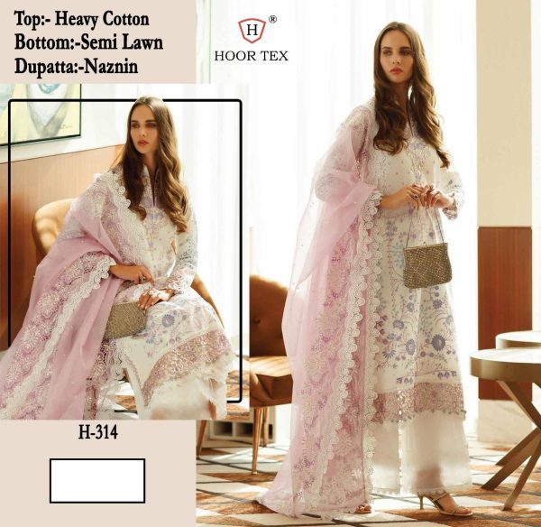 HOOR TEX H 314 PAKISTANI SUITS IN INDIA