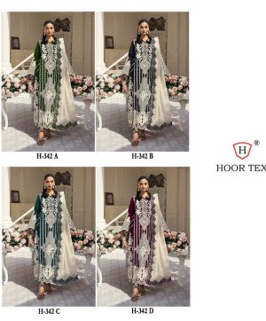 HOOR TEX H 342 A B C D SALWAR SUITS WHOLESALE