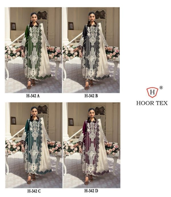 HOOR TEX H 342 A B C D SALWAR SUITS WHOLESALE