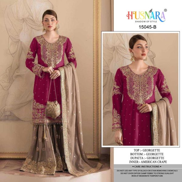 HUSNARA 15045 B READYMADE SALWAR SUITS