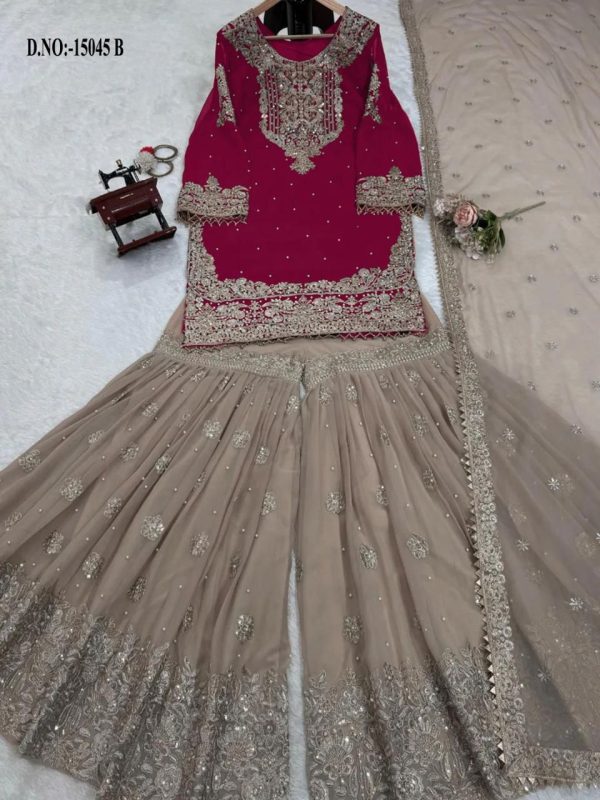 HUSNARA 15045 B READYMADE SALWAR SUITS