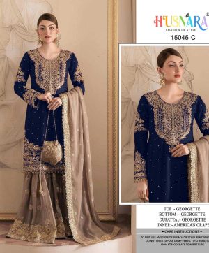 HUSNARA 15045 C READYMADE SALWAR SUITS