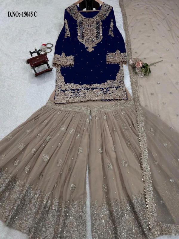 HUSNARA 15045 C READYMADE SALWAR SUITS