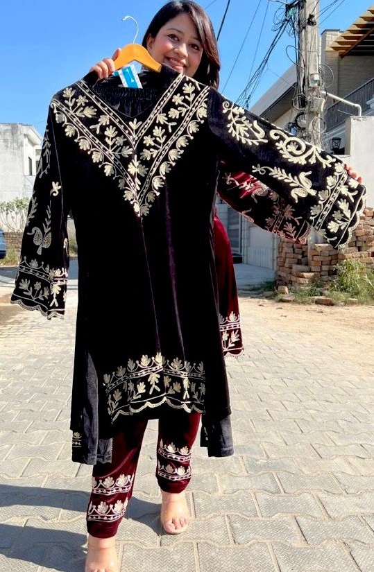 JAL FASHION JL 1023 C DESIGNER VELVET SUITS