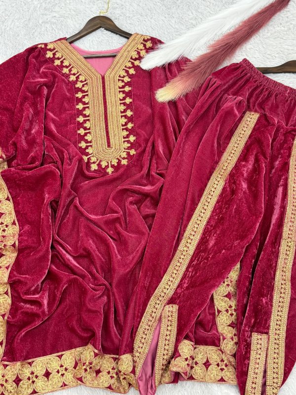 JENNY DESIGNER JD 576 B VELVET KAFTAN SUITS