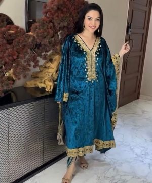 JENNY DESIGNER JD 576 C VELVET KAFTAN SUITS