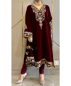 LC 1326 B DESIGNER VELVET SALWAR SUITS WHOLESALE