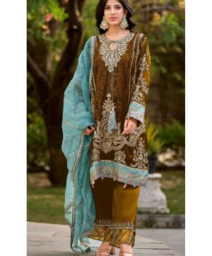 LG 1889 D VELVET PARTY WEAR SUITS ONLINE