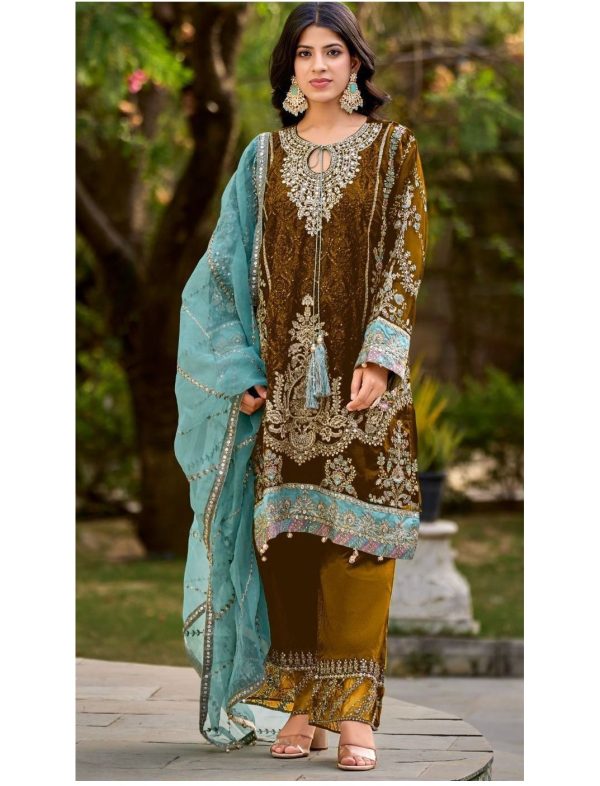 LG 1889 D VELVET PARTY WEAR SUITS ONLINE