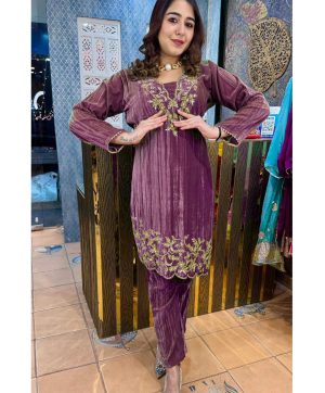 LG 1893 C DESIGNER VELVET SALWAR SUITS IN INDIA