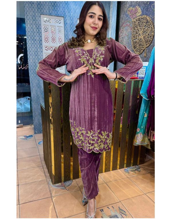 LG 1893 C DESIGNER VELVET SALWAR SUITS IN INDIA