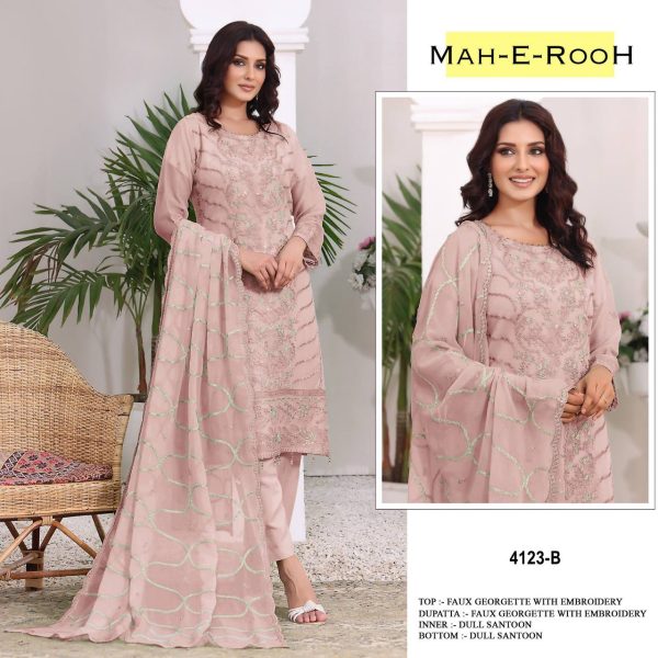 MAH E ROOH 4123 B C D E PAKISTANI SUITS WHOLESALE