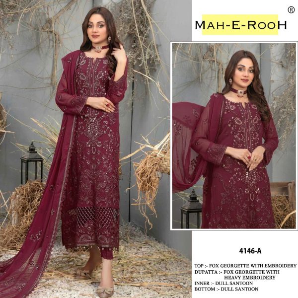 MAH E ROOH 4146 A TO E SALWAR SUITS WHOLESALE