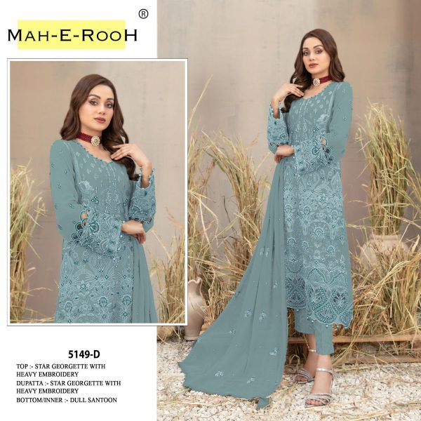 MAH E ROOH 5149 D PAKISTANI SALWAR KAMEEZ