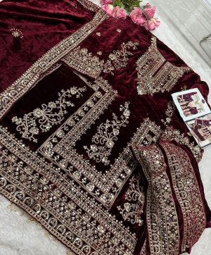 MEHBOOB TEX 1449 B VELVET PAKISTANI SUITS IN INDIA