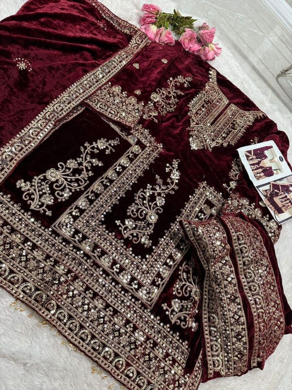 MEHBOOB TEX 1449 B VELVET PAKISTANI SUITS IN INDIA