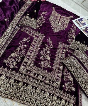 MEHBOOB TEX 1449 D VELVET PAKISTANI SUITS IN INDIA