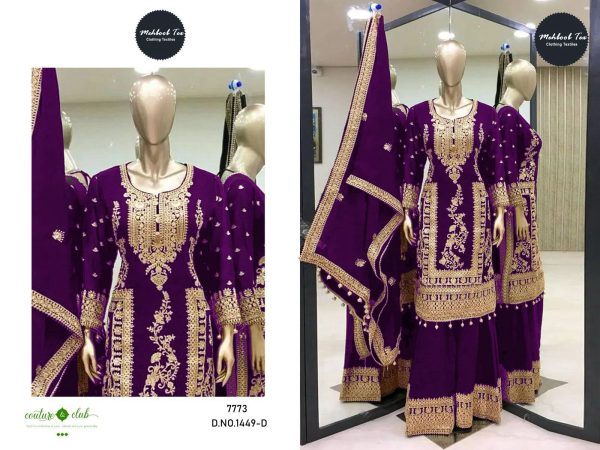 MEHBOOB TEX 1449 D VELVET PAKISTANI SUITS IN INDIA